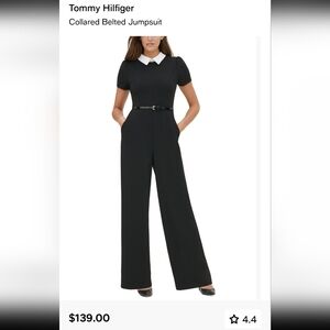 Tommy Hilfiger Black Jumpsuit with White Collar